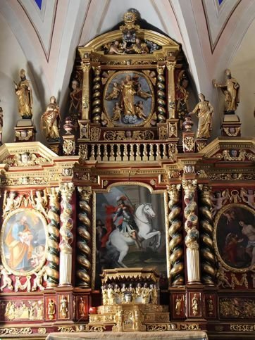 Retable baroque de l'église Saint-Martin de Saint-Martin-de-Belleville
