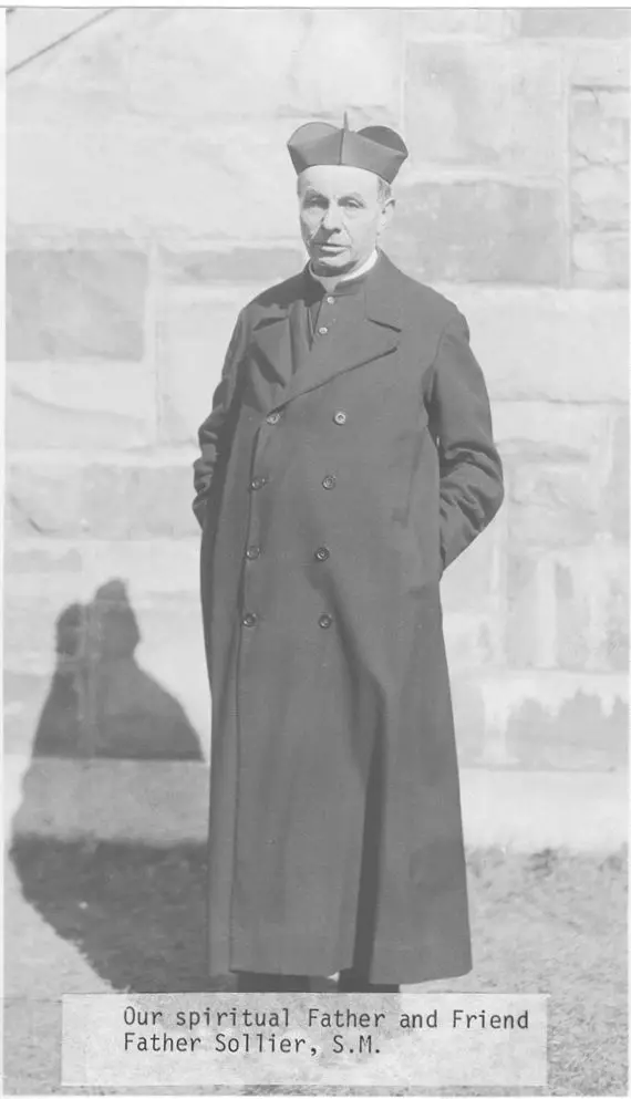 Portrait du père François Joseph Sollier, prêtre mariste français à Boston, vers 1930.